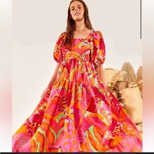 Farm Rio Vibrant Multicolor Maxi Dress